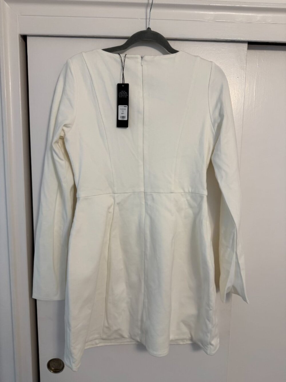 Mia Long Sleeved Ponte Mini Dress – White – L - NWT Never Worn - Picture 3 of 4
